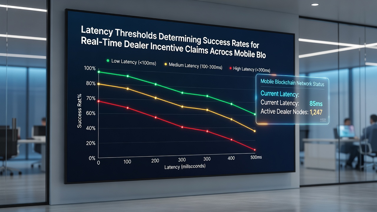 Chart showing success rates of dealer incentive claims at different latency levels