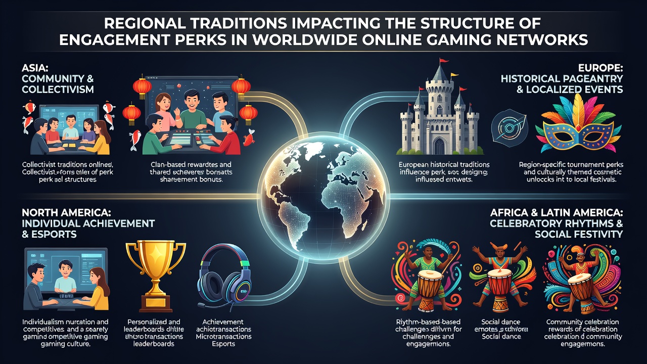 North American and Latin American gaming interfaces displaying culturally adapted achievement tiers and community reward mechanics