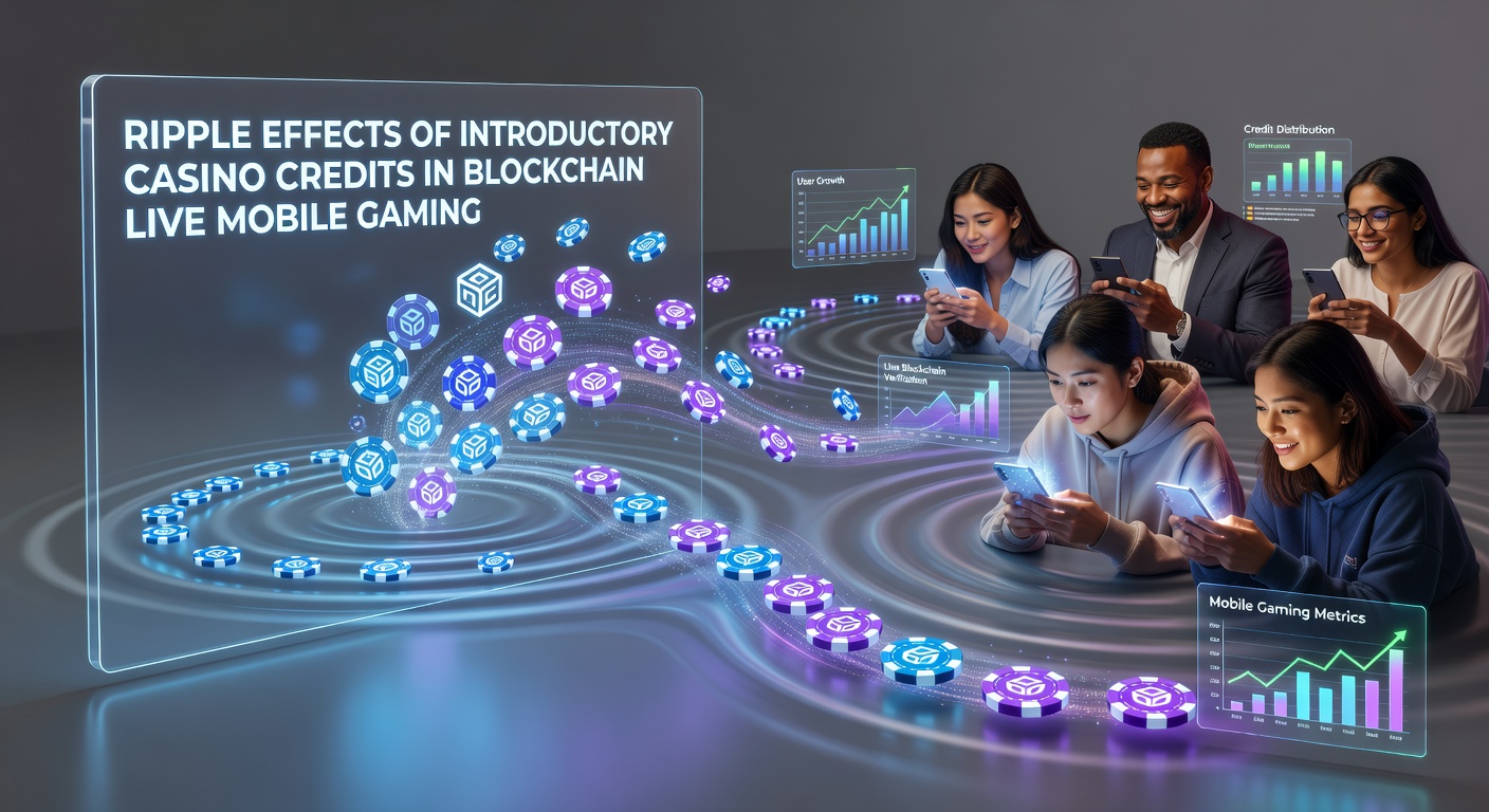 Mobile screen displaying blockchain live casino game with introductory credits interface, showing wallet connection and credit balance