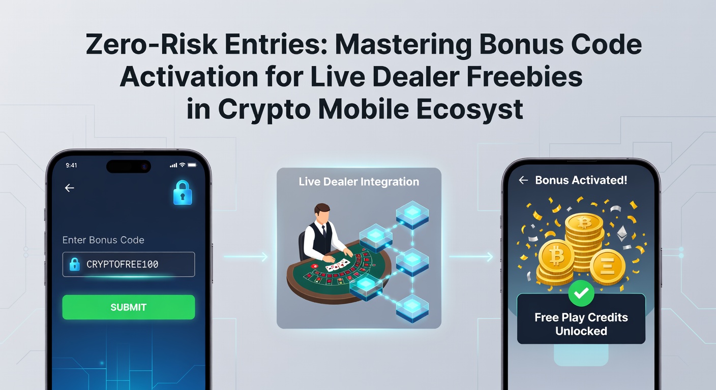Close-up of a smartphone app interface showing bonus code input field, live dealer roulette game, and confirmed crypto transaction
